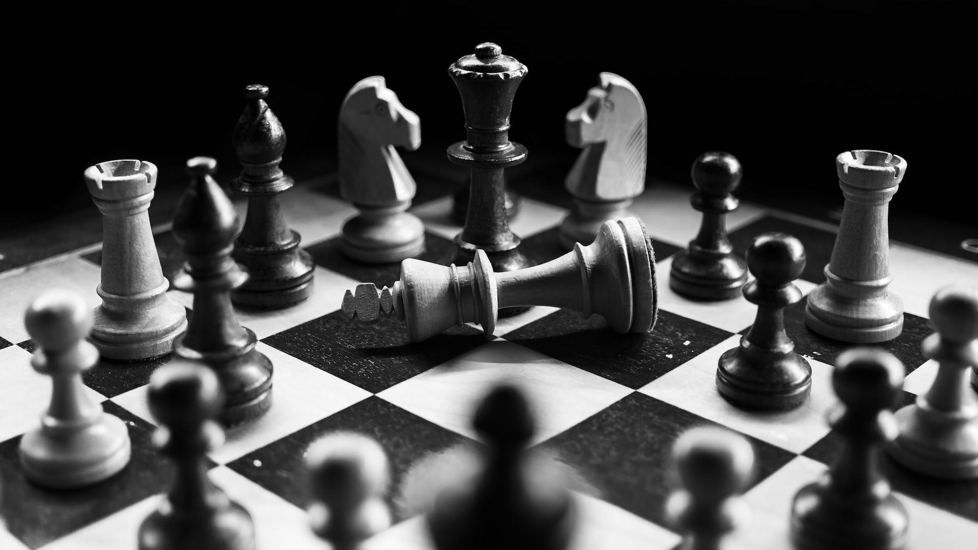 chess pieces on board